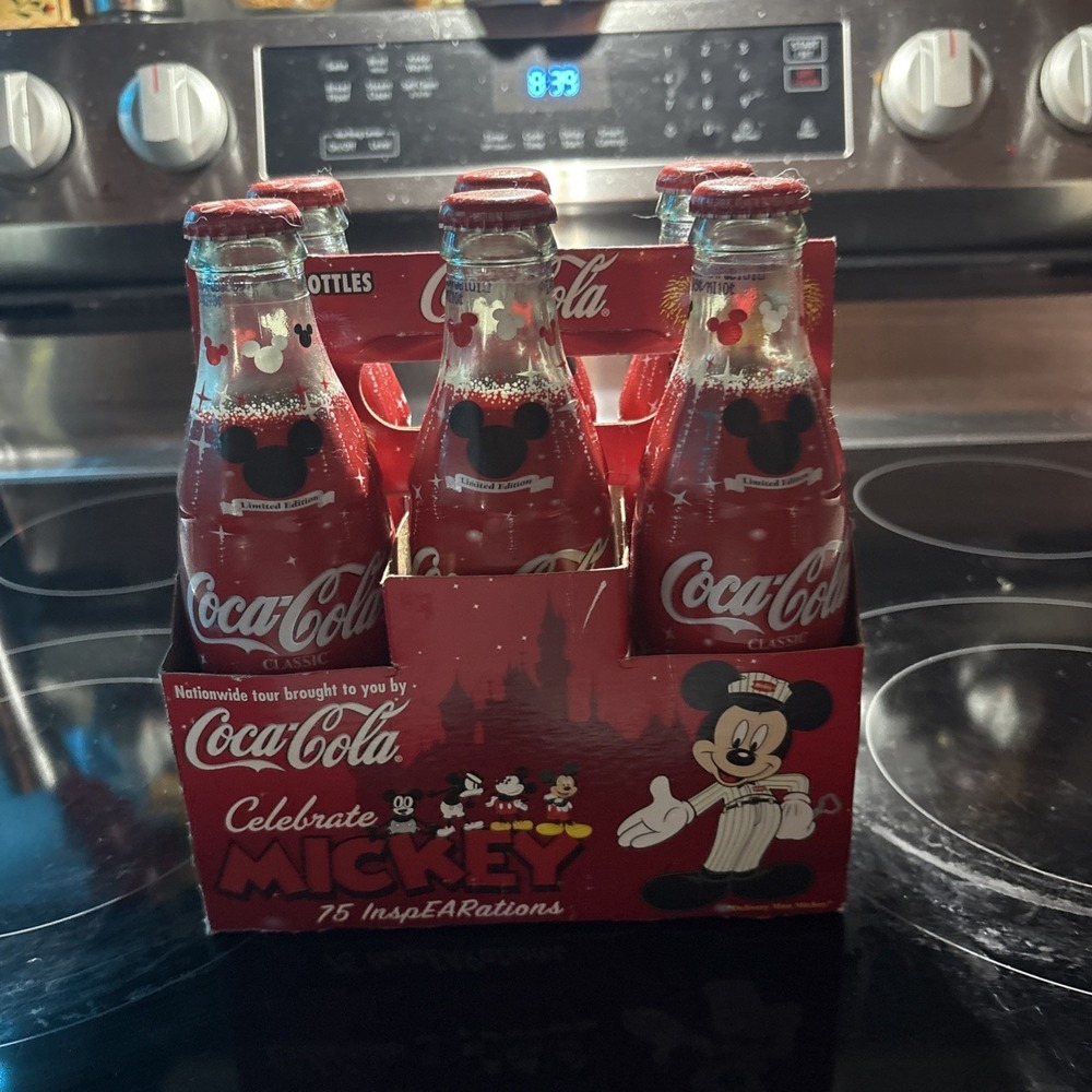 Coca Cola Limited Edition Disney Mickey Mouse 75th Anniversary Bottle 8oz-Full